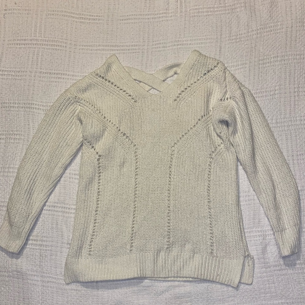 Pink Rose Off-White Knit Sweater